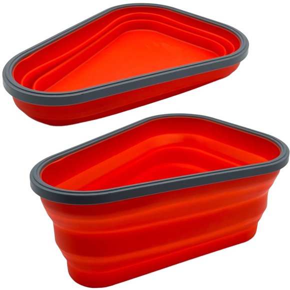 Collapsible Silicone Pizza Slice Storage Container Reusable Snap Lid Gift - Picture 16 of 16